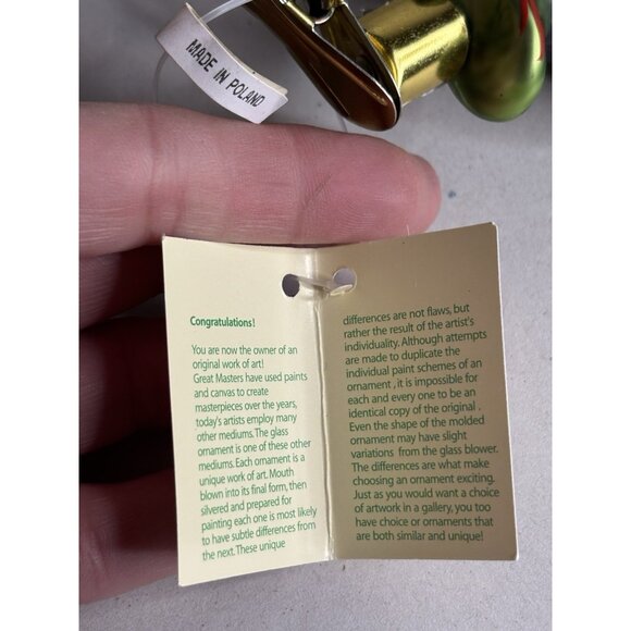 Turkey Shape Christmas Ornament Glass Blown Colorful Clip Tannenbaum Treasures - Picture 7 of 12